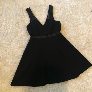 Black dress with lace detail